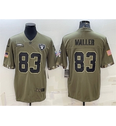 Men Las Vegas Raiders 83 Darren Waller Olive 2022 Salute To Service Limited Stitched Jersey Men Las Vegas Raiders 83 Darren Waller Olive 2022 Salute To Service Limited Stitched Jersey