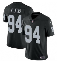 Men Las Vegas Raiders 94 Christian Wilkins Black Vapor Stitched Football Jersey Men Las Vegas Raiders 94 Christian Wilkins Black Vapor Stitched Football Jersey