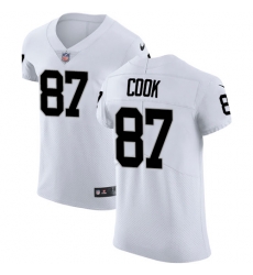 Men Nike Raiders #87 Jared Cook White Stitched NFL Vapor Untouchable Elite Jersey Men Nike Raiders #87 Jared Cook White Stitched NFL Vapor Untouchable Elite Jersey