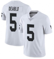 Men's Las Vegas Raiders #5 Divine Deablo White Vapor Untouchable Limited Stitched Jersey Men's Las Vegas Raiders #5 Divine Deablo White Vapor Untouchable Limited Stitched Jersey