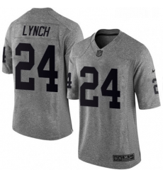 Mens Nike Oakland Raiders 24 Marshawn Lynch Limited Gray Gridiron NFL Jersey Mens Nike Oakland Raiders 24 Marshawn Lynch Limited Gray Gridiron NFL Jersey