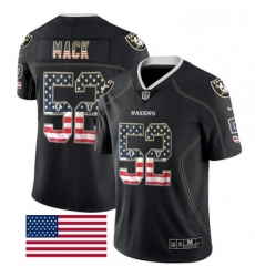 Mens Nike Oakland Raiders 52 Khalil Mack Limited Black Rush USA Flag NFL Jersey Mens Nike Oakland Raiders 52 Khalil Mack Limited Black Rush USA Flag NFL Jersey