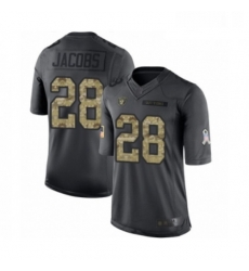 Mens Oakland Raiders 28 Josh Jacobs Limited Black 2016 Salute to Service Football Jersey Mens Oakland Raiders 28 Josh Jacobs Limited Black 2016 Salute to Service Football Jersey
