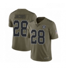 Mens Oakland Raiders 28 Josh Jacobs Limited Olive 2017 Salute to Service Football Jersey Mens Oakland Raiders 28 Josh Jacobs Limited Olive 2017 Salute to Service Football Jersey