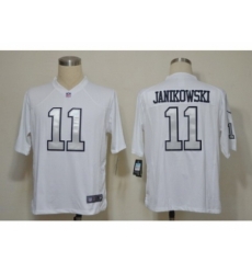 Nike Oakland Raiders 11 Sebastian Janikowski White Game Silver number NFL Jersey Nike Oakland Raiders 11 Sebastian Janikowski White Game Silver number NFL Jersey