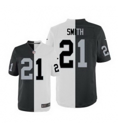 Nike Raiders #21 Sean Smith White Black Mens Stitched NFL Elite Split Jersey Nike Raiders #21 Sean Smith White Black Mens Stitched NFL Elite Split Jersey
