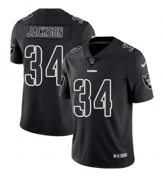 Nike Raiders #34 Bo Jackson Black Mens Stitched NFL Limited Rush Impact Jersey Nike Raiders #34 Bo Jackson Black Mens Stitched NFL Limited Rush Impact Jersey