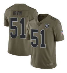 Nike Raiders #51 Bruce Irvin Olive Mens Stitched NFL Limited 2017 Salute To Service Jersey Nike Raiders #51 Bruce Irvin Olive Mens Stitched NFL Limited 2017 Salute To Service Jersey