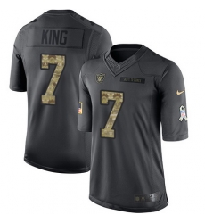 Nike Raiders #7 Marquette King Black Mens Stitched NFL Limited 2016 Salute To Service Jersey Nike Raiders #7 Marquette King Black Mens Stitched NFL Limited 2016 Salute To Service Jersey