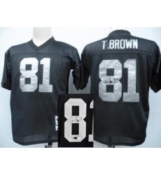 Oakland Raiders 81 T.Brown Black Throwback M&N Signed NFL Jerseys Oakland Raiders 81 T.Brown Black Throwback M&N Signed NFL Jerseys