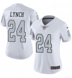 Womens Nike Oakland Raiders 24 Marshawn Lynch Limited White Rush Vapor Untouchable NFL Jersey Womens Nike Oakland Raiders 24 Marshawn Lynch Limited White Rush Vapor Untouchable NFL Jersey