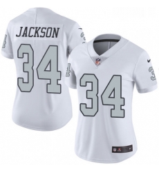Womens Nike Oakland Raiders 34 Bo Jackson Elite White Rush Vapor Untouchable NFL Jersey Womens Nike Oakland Raiders 34 Bo Jackson Elite White Rush Vapor Untouchable NFL Jersey