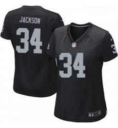 Womens Nike Oakland Raiders 34 Bo Jackson Game Black Team Color NFL Jersey Womens Nike Oakland Raiders 34 Bo Jackson Game Black Team Color NFL Jersey