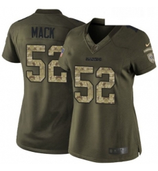 Womens Nike Oakland Raiders 52 Khalil Mack Elite Green Salute to Service NFL Jersey Womens Nike Oakland Raiders 52 Khalil Mack Elite Green Salute to Service NFL Jersey