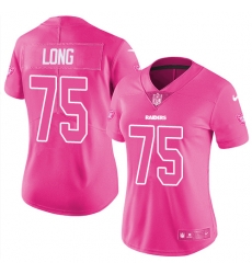 Womens Nike Raiders #75 Howie Long Pink Stitched NFL Limited Rush Fashion Jersey Womens Nike Raiders #75 Howie Long Pink Stitched NFL Limited Rush Fashion Jersey