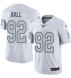 Nike Raiders #92 P J Hall White Youth Stitched NFL Limited Rush Jersey Nike Raiders #92 P J Hall White Youth Stitched NFL Limited Rush Jersey