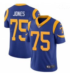 Men Nike Los Angeles Rams #75 Deacon Jones Royal Blue Alternate Vapor Untouchable Limited Player NFL Jersey Men Nike Los Angeles Rams #75 Deacon Jones Royal Blue Alternate Vapor Untouchable Limited Player NFL Jersey