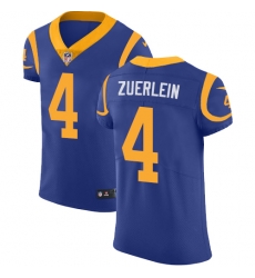 Nike Rams #4 Greg Zuerlein Royal Blue Alternate Mens Stitched NFL Vapor Untouchable Elite Jersey Nike Rams #4 Greg Zuerlein Royal Blue Alternate Mens Stitched NFL Vapor Untouchable Elite Jersey