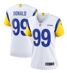 Women's Los Angeles Rams #99 Aaron Donald White Nike Royal Game Jersey Women's Los Angeles Rams #99 Aaron Donald White Nike Royal Game Jersey