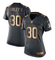 Womens Nike Los Angeles Rams 30 Todd Gurley Limited BlackGold Salute to Service NFL Jersey Womens Nike Los Angeles Rams 30 Todd Gurley Limited BlackGold Salute to Service NFL Jersey