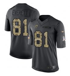 Nike Rams #81 Gerald Everett Black Youth Stitched NFL Limited 2016 Salute to Service Jersey Nike Rams #81 Gerald Everett Black Youth Stitched NFL Limited 2016 Salute to Service Jersey