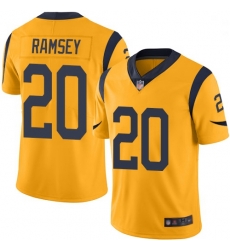 Youth Rams 20 Jalen Ramsey Gold Stitched Football Limited Rush Jersey Youth Rams 20 Jalen Ramsey Gold Stitched Football Limited Rush Jersey