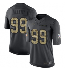 Chargers 99 Jerry Tillery Black Men Stitched Football Limited 2016 Salute to Service Jersey Chargers 99 Jerry Tillery Black Men Stitched Football Limited 2016 Salute to Service Jersey