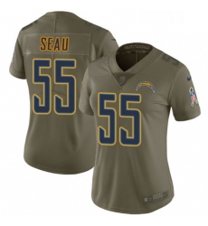 Womens Nike Los Angeles Chargers 55 Junior Seau Limited Olive 2017 Salute to Service NFL Jersey Womens Nike Los Angeles Chargers 55 Junior Seau Limited Olive 2017 Salute to Service NFL Jersey