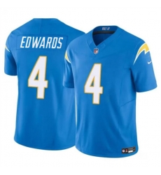 Youth Los Angeles Chargers 4 Gus Edwards Light Blue 2024 F U S E Vapor Untouchable Limited Stitched Jersey Youth Los Angeles Chargers 4 Gus Edwards Light Blue 2024 F U S E Vapor Untouchable Limited Stitched Jersey