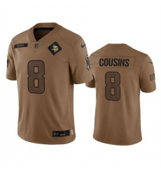 Men Minnesota Vikings 8 Kirk Cousins 2023 Brown Salute To Service Limited Stitched Jersey Men Minnesota Vikings 8 Kirk Cousins 2023 Brown Salute To Service Limited Stitched Jersey