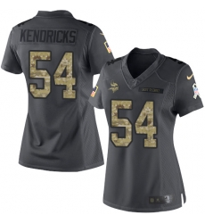 Nike Vikings #54 Eric Kendricks Black Womens Stitched NFL Limited 2016 Salute To Service Jersey Nike Vikings #54 Eric Kendricks Black Womens Stitched NFL Limited 2016 Salute To Service Jersey