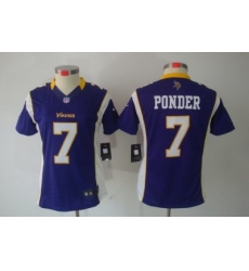 Nike Women Minnesota Vikings #7 Ponder Purple(Women Limited Jerseys) Nike Women Minnesota Vikings #7 Ponder Purple(Women Limited Jerseys)