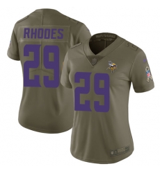 Womens Nike Vikings #29 Xavier Rhodes Olive Stitched NFL Limited 2017 Salute to Service Jersey Womens Nike Vikings #29 Xavier Rhodes Olive Stitched NFL Limited 2017 Salute to Service Jersey