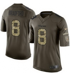 Nike Vikings #8 Sam Bradford Green Youth Stitched NFL Limited Salute to Service Jersey Nike Vikings #8 Sam Bradford Green Youth Stitched NFL Limited Salute to Service Jersey