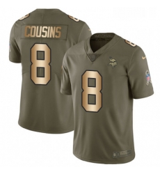 Youth Nike Minnesota Vikings 8 Kirk Cousins Limited Olive Gold 2017 Salute to Service NFL Jersey Youth Nike Minnesota Vikings 8 Kirk Cousins Limited Olive Gold 2017 Salute to Service NFL Jersey