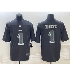 Men Philadelphia Eagles 1 Jalen Hurts Black Green Vapor Untouchable Limited Stitched Jersey Men Philadelphia Eagles 1 Jalen Hurts Black Green Vapor Untouchable Limited Stitched Jersey