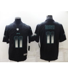 Men Philadelphia Eagles 11 A J Brown Black Smoke Fashion Limited Stitched Jerse Men Philadelphia Eagles 11 A J Brown Black Smoke Fashion Limited Stitched Jerse