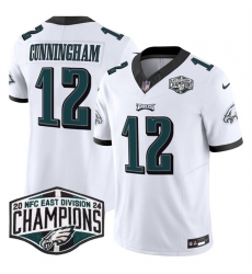 Men Philadelphia Eagles 12 Randall Cunningham White 2024 NFC East Champions F U S E Vapor Untouchable Limited Stitched Football Jersey Men Philadelphia Eagles 12 Randall Cunningham White 2024 NFC East Champions F U S E Vapor Untouchable Limited Stitched Football Jersey