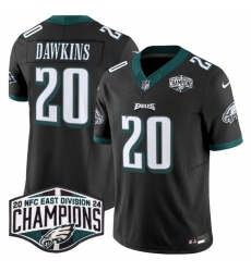 Men Philadelphia Eagles 20 Brian Dawkins Black 2024 NFC East Champions F U S E Vapor Untouchable Limited Stitched Football Jersey Men Philadelphia Eagles 20 Brian Dawkins Black 2024 NFC East Champions F U S E Vapor Untouchable Limited Stitched Football Jersey