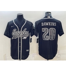 Men Philadelphia Eagles 20 Brian Dawkins Black Reflective With Patch Cool Base Stitched Baseball Jersey Men Philadelphia Eagles 20 Brian Dawkins Black Reflective With Patch Cool Base Stitched Baseball Jersey
