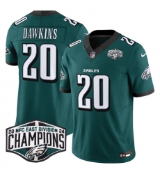 Men Philadelphia Eagles 20 Brian Dawkins Green 2024 New NFC East Champions F U S E Vapor Untouchable Limited Stitched Football Jersey Men Philadelphia Eagles 20 Brian Dawkins Green 2024 New NFC East Champions F U S E Vapor Untouchable Limited Stitched Football Jersey
