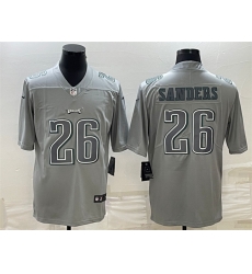 Men Philadelphia Eagles 26 Miles Sanders Gray Atmosphere Fashion Stitched Jersey Men Philadelphia Eagles 26 Miles Sanders Gray Atmosphere Fashion Stitched Jersey