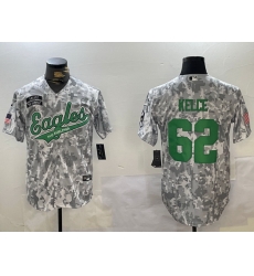 Men Philadelphia Eagles 62 Jason Kelce Arctic Camo Salute To Service Limited Stitched Jersey Men Philadelphia Eagles 62 Jason Kelce Arctic Camo Salute To Service Limited Stitched Jersey