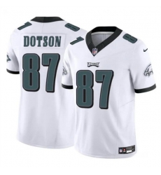 Men Philadelphia Eagles 87 Jahan Dotson White F U S E Vapor Untouchable Limited Stitched Football Jersey Men Philadelphia Eagles 87 Jahan Dotson White F U S E Vapor Untouchable Limited Stitched Football Jersey