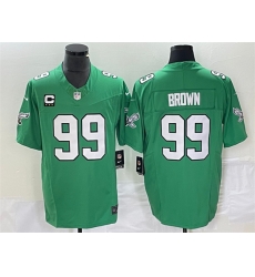 Men Philadelphia Eagles 99 Jerome Brown Green 2023 F U S E With C Patch Vapor Untouchable Stitched Football Jersey Men Philadelphia Eagles 99 Jerome Brown Green 2023 F U S E With C Patch Vapor Untouchable Stitched Football Jersey