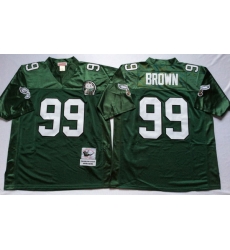 Men Philadelphia Eagles 99 Jerome Brown Green M&N Throwback Jersey Men Philadelphia Eagles 99 Jerome Brown Green M&N Throwback Jersey