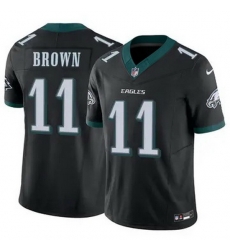 Men Philadelphia Eagles A.J. Brown #11 Black F U S E Stitched NFL Jersey Men Philadelphia Eagles A.J. Brown #11 Black F U S E Stitched NFL Jersey
