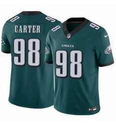 Men Philadelphia Eagles Jalen Carter #98 Green F U S E Stitched NFL Jersey Men Philadelphia Eagles Jalen Carter #98 Green F U S E Stitched NFL Jersey