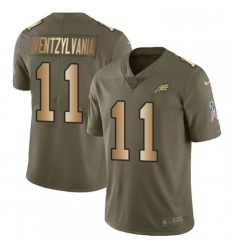 Mens Nike Philadelphia Eagles 11 Carson Wentz Limited OliveGold 2017 Salute to Service Wentzylvania NFL Jersey Mens Nike Philadelphia Eagles 11 Carson Wentz Limited OliveGold 2017 Salute to Service Wentzylvania NFL Jersey