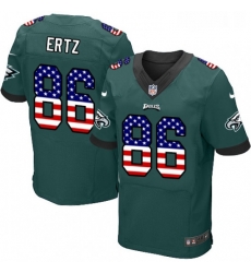 Mens Nike Philadelphia Eagles 86 Zach Ertz Elite Midnight Green Home USA Flag Fashion NFL Jersey Mens Nike Philadelphia Eagles 86 Zach Ertz Elite Midnight Green Home USA Flag Fashion NFL Jersey